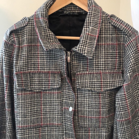 Cropped houndstooth jacket - Picture 2 of 9